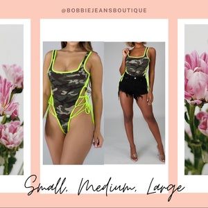 Lace up top bodysuit shirt